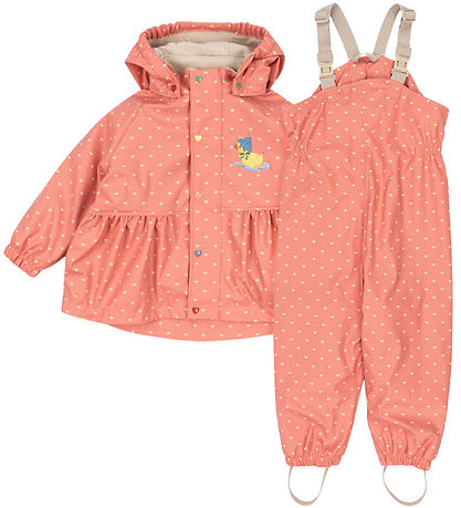 Konges Sløjd Regntøj m/u Seler/Fleece - PU - Rainy Palme Ducklin