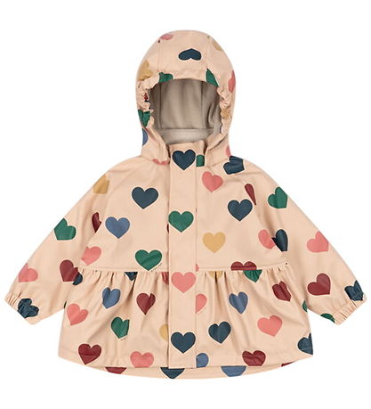 Konges Sløjd Regntøj m/u Seler/Fleece - PU - Rainy Palme - Bon C