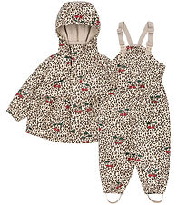 Konges Sløjd Regntøj m/u Seler/Fleece - PU - Rainy Palme - Leo C