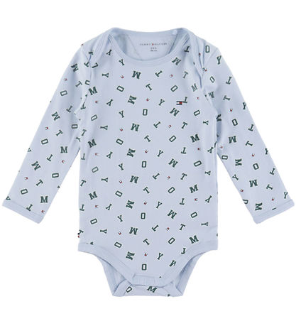 Tommy Hilfiger Bodyer l/æ - 3-pak - Sky Blue Stripes