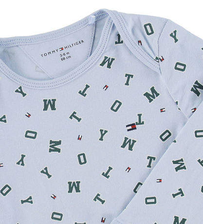 Tommy Hilfiger Bodyer l/æ - 3-pak - Sky Blue Stripes