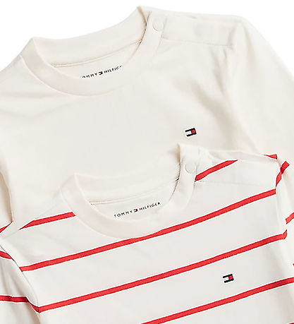 Tommy Hilfiger Bluser - 2-pak - Off White Stripes