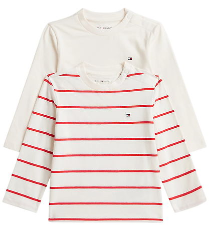 Tommy Hilfiger Bluser - 2-pak - Off White Stripes