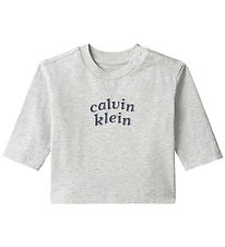 Calvin Klein Bluse - Platinum Heather