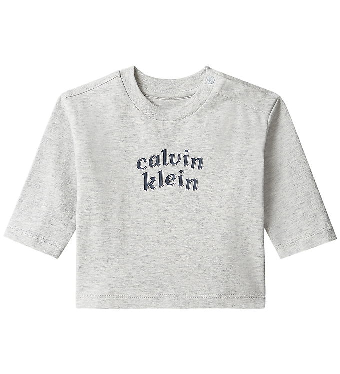 Calvin Klein Bluse - Platinum Heather