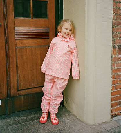 Flöss Regntøj - Dew - Pink Rose Gingham