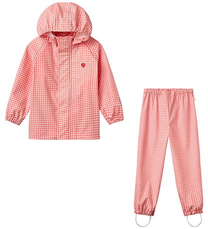 Flöss Regntøj - Dew - Pink Rose Gingham