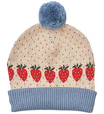 Flöss Hue - Strik - Louise - Warm Cotton Berry m. Kvast