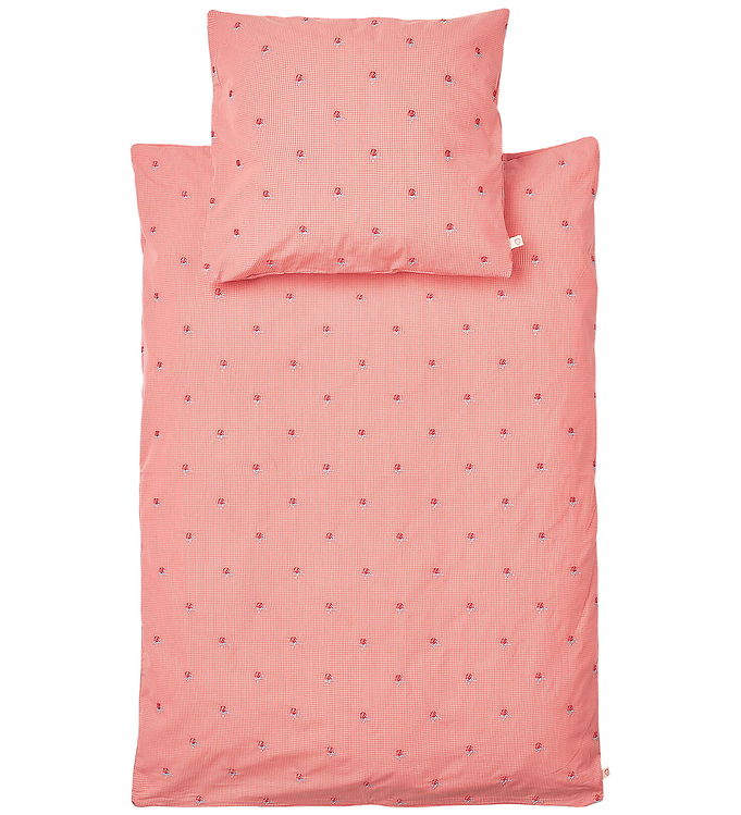 Flöss Sengetøj - Junior - Pink Rose Gingham