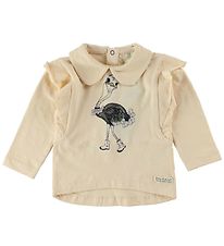 En Fant Blouse - Light Peach w. Ostrich/Ruffles En Fant Blouse - Light Peach w. Ostrich/Ruffles