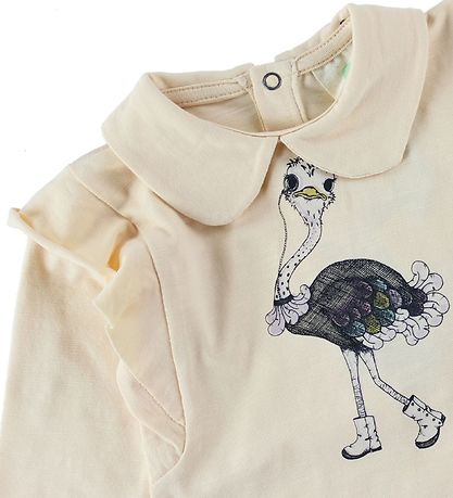 En Fant Blouse - Light Peach w. Ostrich/Ruffles En Fant Blouse - Light Peach w. Ostrich/Ruffles