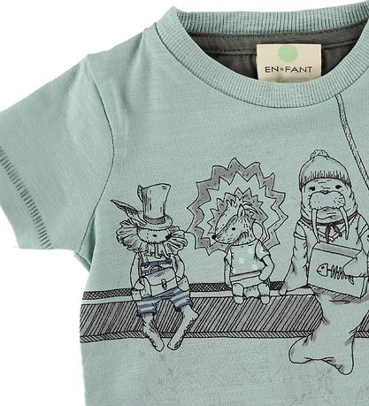 En Fant T-Shirt - Mint m. Dyr En Fant T-Shirt - Mint m. Dyr