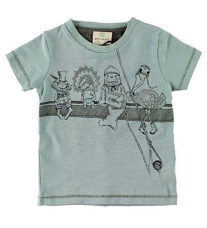 En Fant T-Shirt - Mint m. Dyr En Fant T-Shirt - Mint m. Dyr