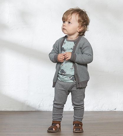 En Fant Blouse - Dusty Groen m. Struisvogels En Fant Blouse - Dusty Groen m. Struisvogels