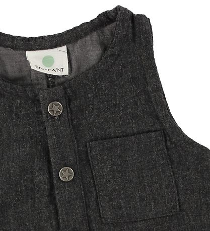 En Fant Summer Romper - Charcoal w. Pocket En Fant Summer Romper - Charcoal w. Pocket