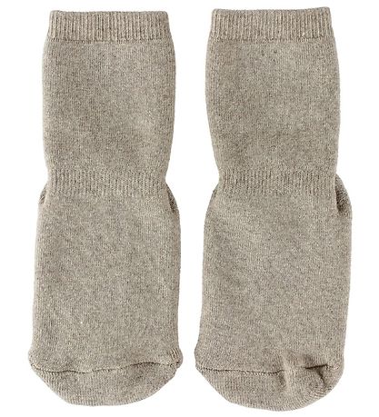 Mp Strømper m. Antiskrid - Brunmeleret Mp Strømper m. Antiskrid - Brunmeleret