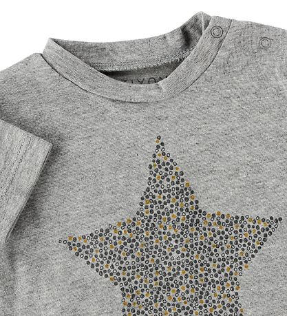 Fixoni T-shirt - Grey Melange w. Star Fixoni T-shirt - Grey Melange w. Star