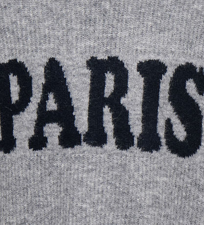 Kids Only Bluse - Strik - KogJerico - Grey Melange/PARIS/Dark Na