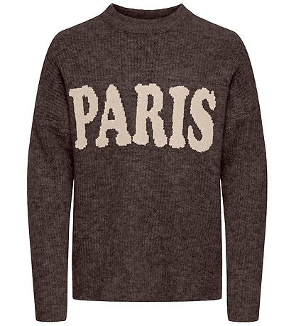 Kids Only Bluse - Strik - KogJerico - Coffee Bean/PARIS/Sandshel