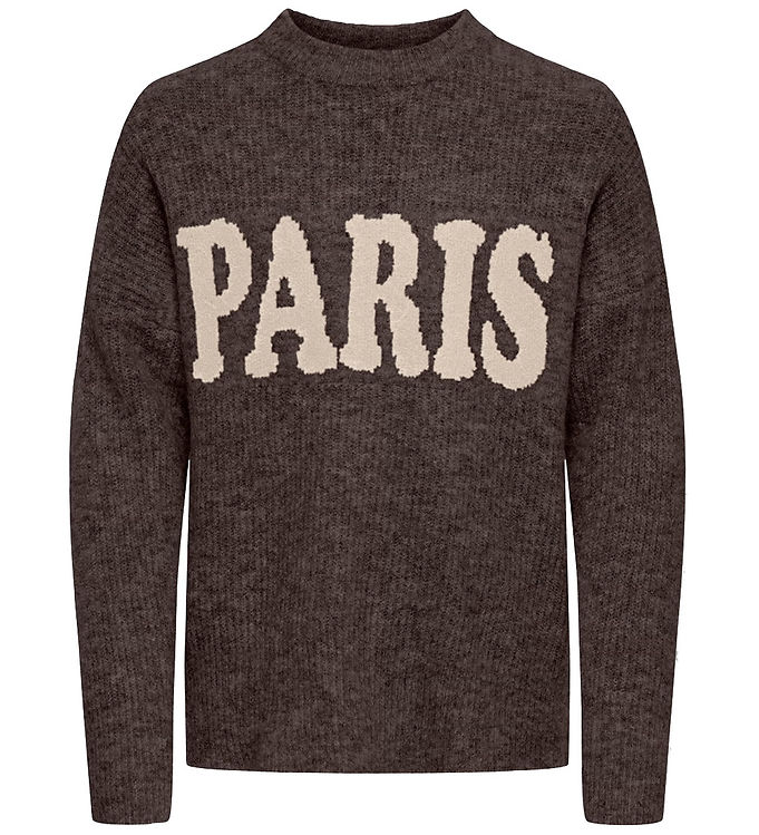Kids Only Bluse - Strik - KogJerico - Coffee Bean/PARIS/Sandshel