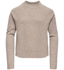 Kids Only Bluse - KogRica - Noos - Strik - Beige/Melange
