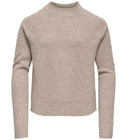 Kids Only Bluse - KogRica - Noos - Strik - Beige/Melange