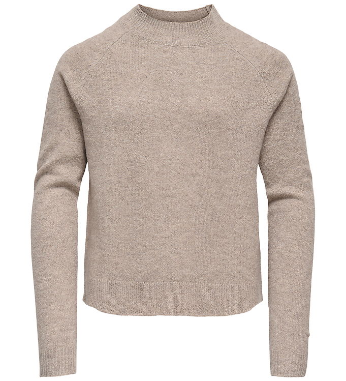 Kids Only Bluse - KogRica - Noos - Strik - Beige/Melange