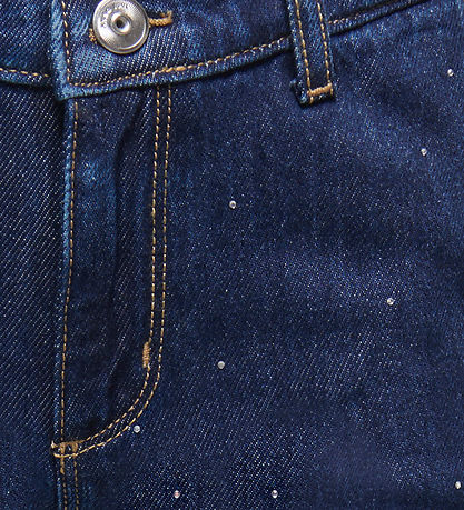 Kids Only Jeans - KogComet - Wide - Dark Blue Denim/RHINESTONES