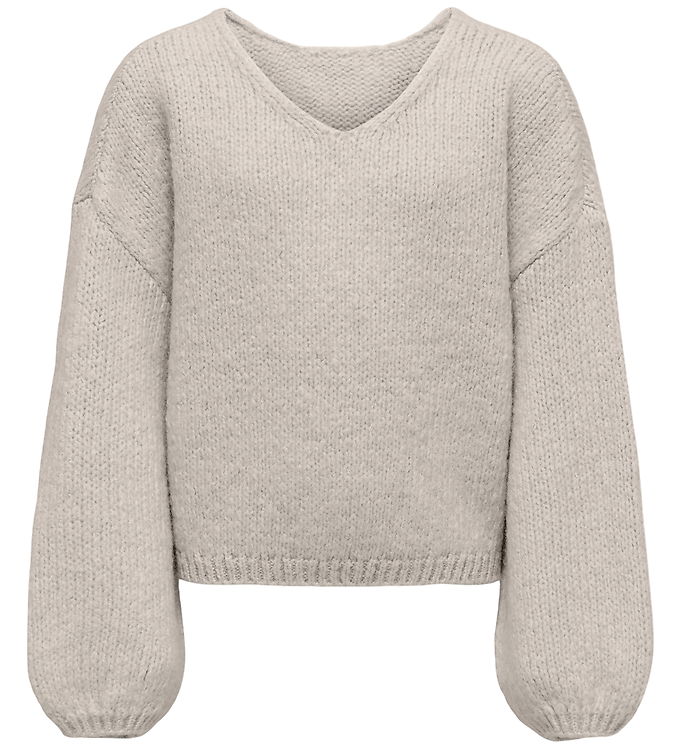 Kids Only Bluse - KogDinea - Strik - Chateau Gray