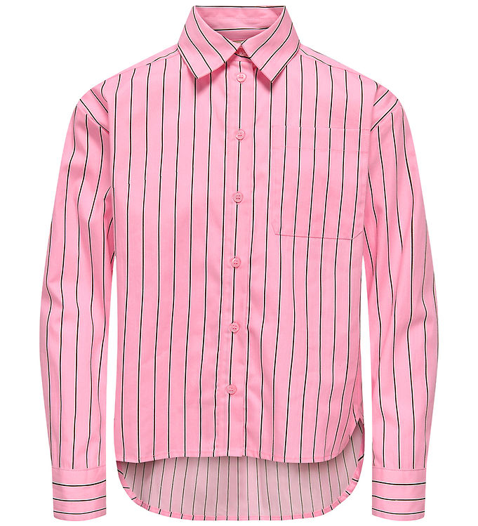 Kids Only Skjorte - KogZendaya - Loose - Pink Lady/Fudge/White
