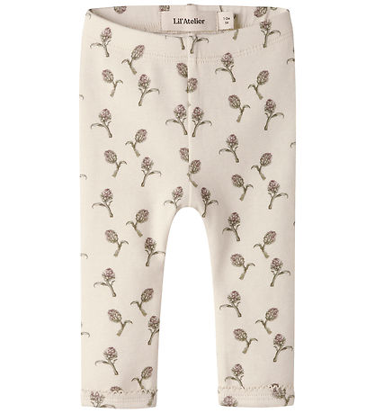 Lil Atelier Leggings - NbfGayo - Slim - Turtledove/ARTICHOKE