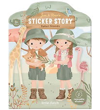 Little Dutch Klistermærkebog - Safari Friends