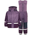 Didriksons Regntøj m. Fleece - Boardman - Eggplant