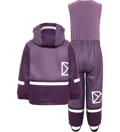 Didriksons Regntøj m. Fleece - Boardman - Eggplant