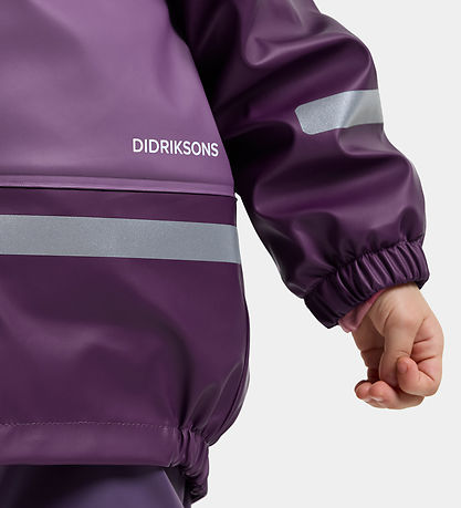 Didriksons Regntøj m. Fleece - Boardman - Eggplant