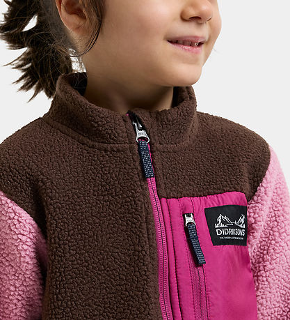 Didriksons Fleecejakke - Teddy - Anten - Oyster Pink