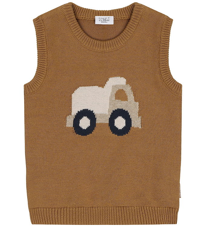 Hust and Claire Vest - Strik - HCPerry - Beige Melange m. Lastbi