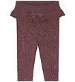 Hust and Claire Leggings - Rib - Strik - HCLisa - Plum