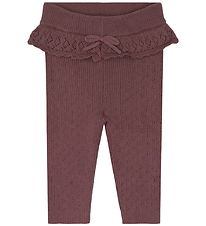 Hust and Claire Leggings - Rib - Strik - HCLisa - Plum