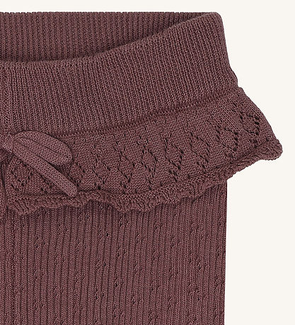 Hust and Claire Leggings - Rib - Strik - HCLisa - Plum