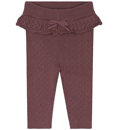 Hust and Claire Leggings - Rib - Strik - HCLisa - Plum