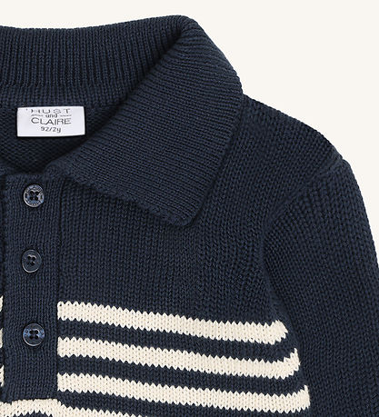 Hust and Claire Bluse - Strik - HCPelle Stripe - Blues
