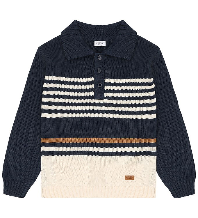 Hust and Claire Bluse - Strik - HCPelle Stripe - Blues