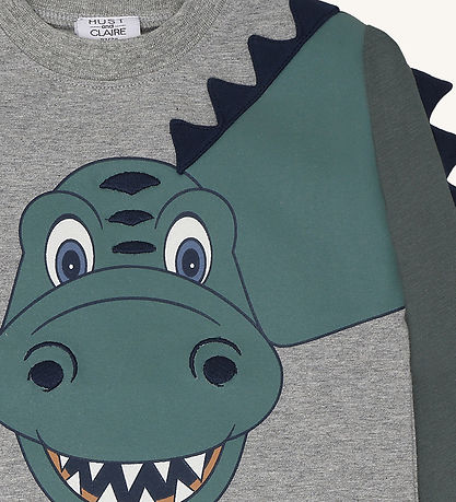 Hust and Claire Bluse - HcAnton Dino - Grey Melange