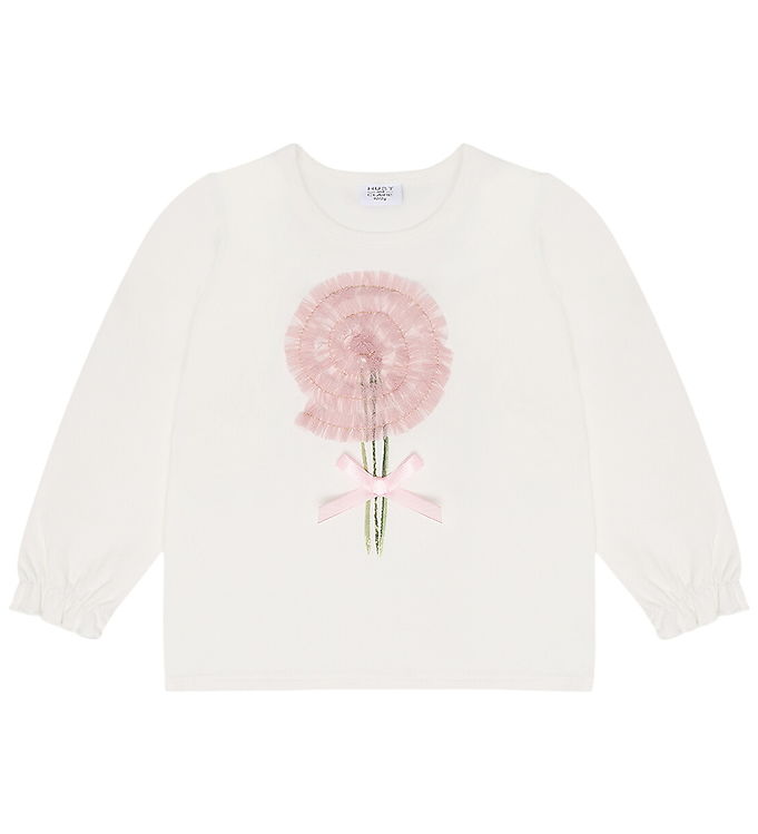 Hust and Claire Bluse - HcAlma - Ivory m. Blomst/Tyl