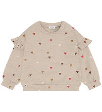 Hust and Claire Sweatshirt - HcSicillia Heartbeat - Biscuit