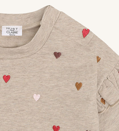 Hust and Claire Sweatshirt - HcSicillia Heartbeat - Biscuit