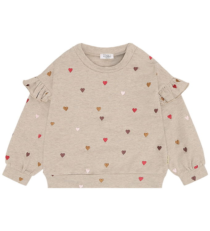 Hust and Claire Sweatshirt - HcSicillia Heartbeat - Biscuit m. H