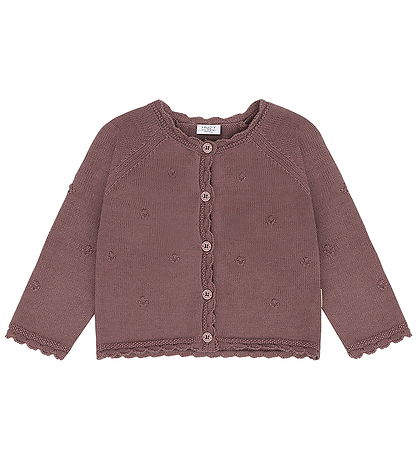 Hust and Claire Cardigan - Strik - HcCilja Pointelle - Plum