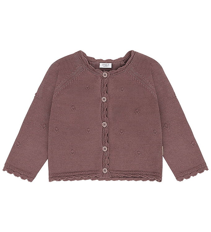 Hust and Claire Cardigan - Strik - HcCilja Pointelle - Plum